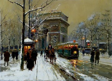 CE el arco triunfal invierno París Pinturas al óleo